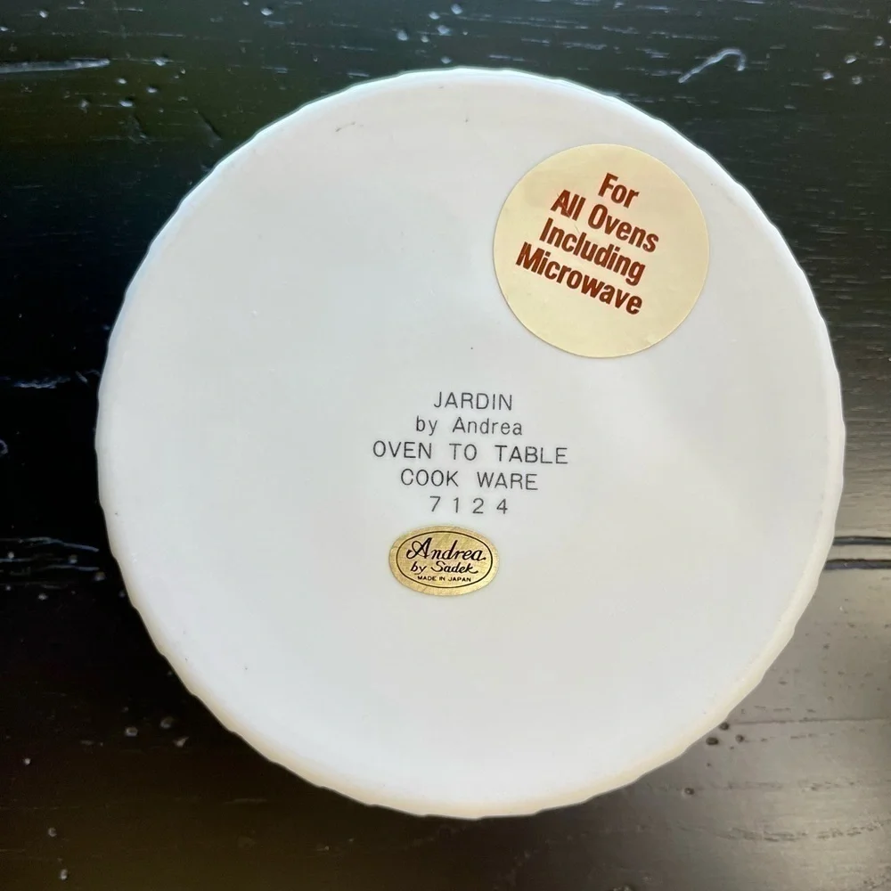 ANDREA BY SADEK JARDIN OVENWARE DISH. OVEN TO TABLE COOKWARE. 6 1/2” X 2 1/2”